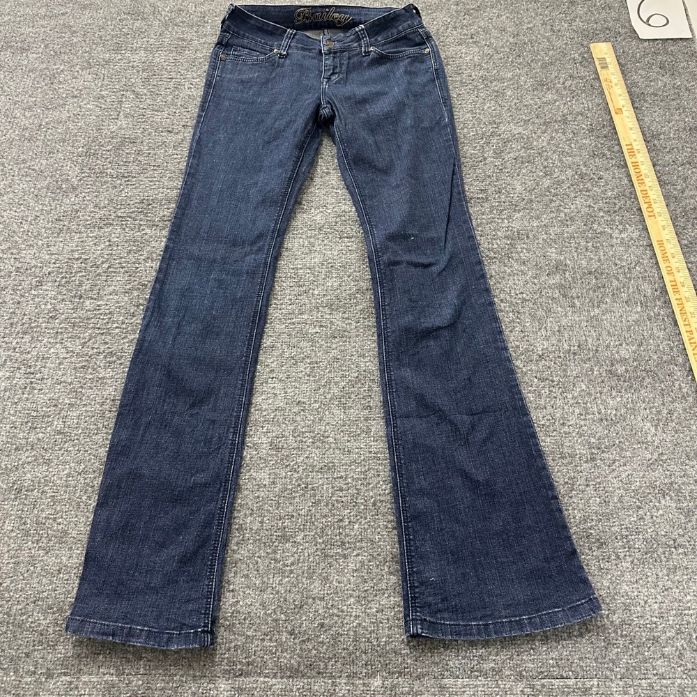 Bailey Jeans Denim Womens Size 1/2L Dark Wash Flare Leg Stretch Long Inseam Y2K